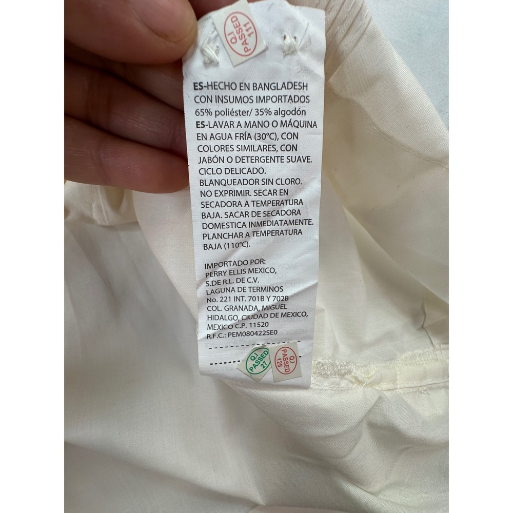 Havanera Co Cubavera Mens 2XL Guayabera Shirt Cream Color Short Sleeve New - Picture 14 of 16